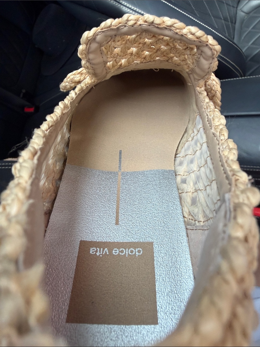 Dolce Vita Braided Raffia Loafers in Natural Tan - Picture 7 of 10